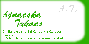 ajnacska takacs business card